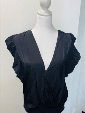 Express Black Top with Subtle Branding